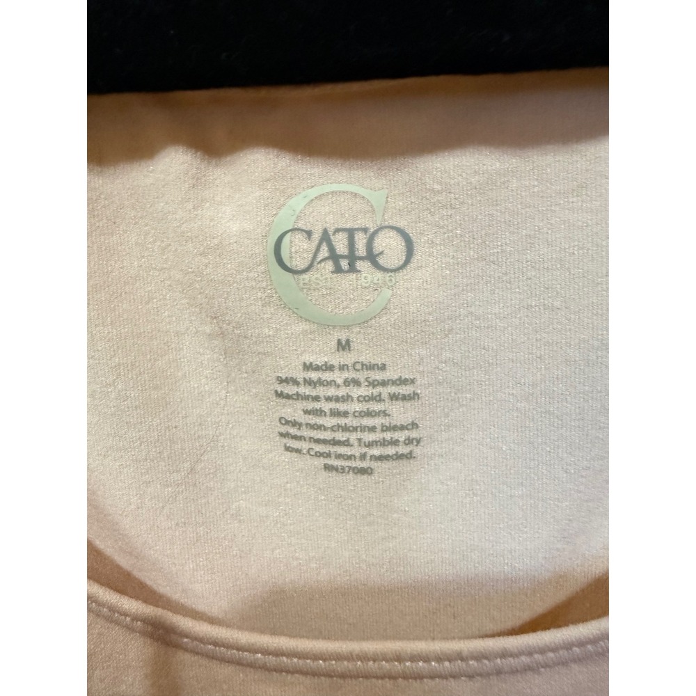 Cato Basic Tank Top Women Size M Light Peach Scoop Neck Sleeveless Seamless - Picture 2 of 4